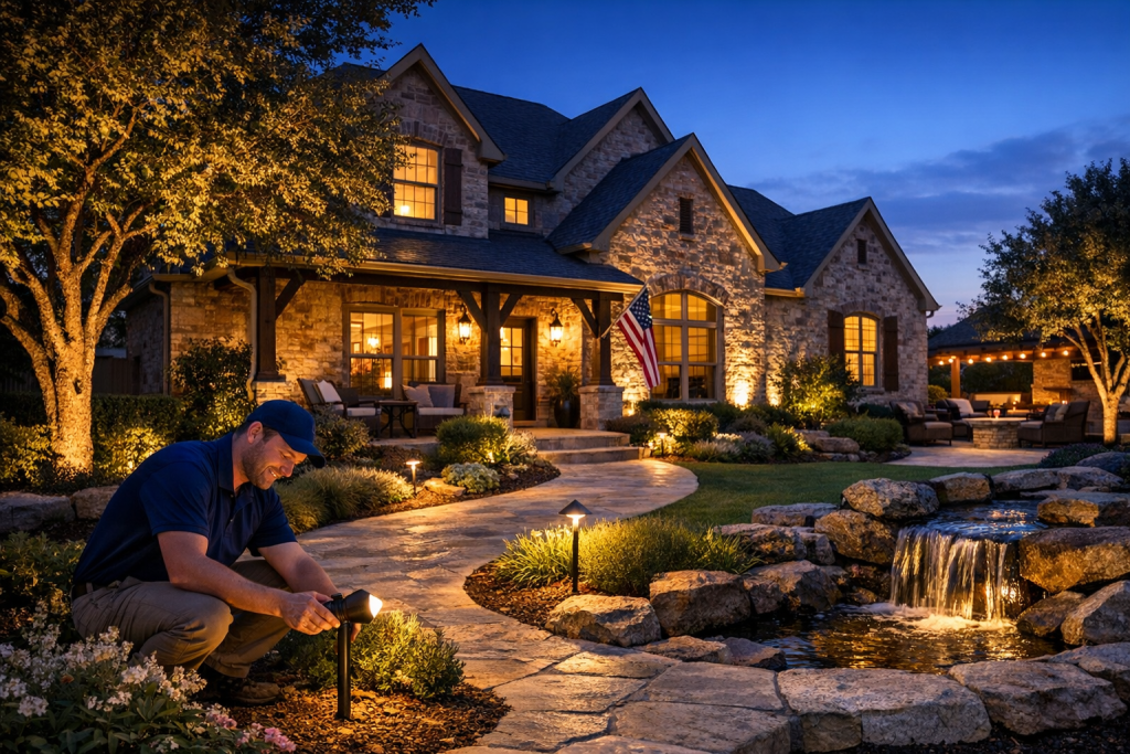 Landscape Lighting Services Near Roanoke, TX